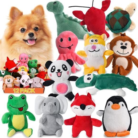 Squeaky Dog Toys for Puppy Small Medium Dogs, Stuffed Samll Dog Toys Bulk - Picture 1 of 7